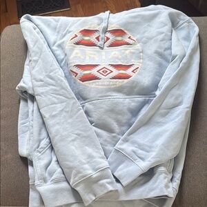 Ariat Sky Blue Hoodie with Southwestern Logo